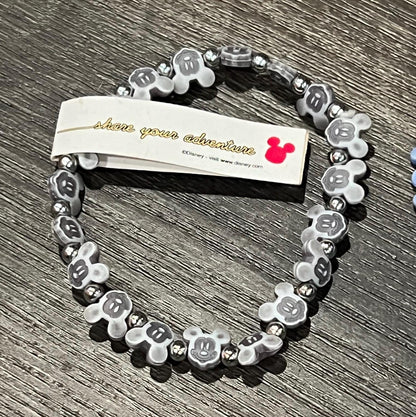 DISNEY Mickey Minnie Mouse Stretch Bracelets Mickey Head Ears - 4 Bracelets for Kids or Adults - Trrtlz