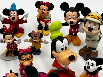 DISNEY Mickey Mouse Miniatures Lot of 20 Assorted Figures and Memorabilia - Minnie Mouse - Goofy - Disney Princess - Chip and Dale