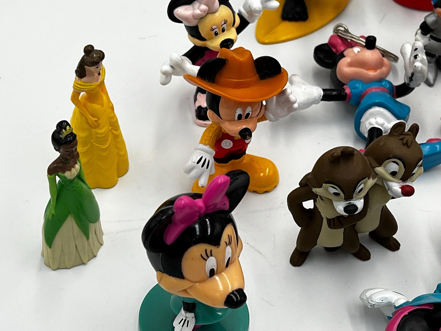 DISNEY Mickey Mouse Miniatures Lot of 20 Assorted Figures and Memorabilia - Minnie Mouse - Goofy - Disney Princess - Chip and Dale