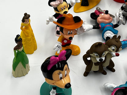 DISNEY Mickey Mouse Miniatures Lot of 20 Assorted Figures and Memorabilia - Minnie Mouse - Goofy - Disney Princess - Chip and Dale