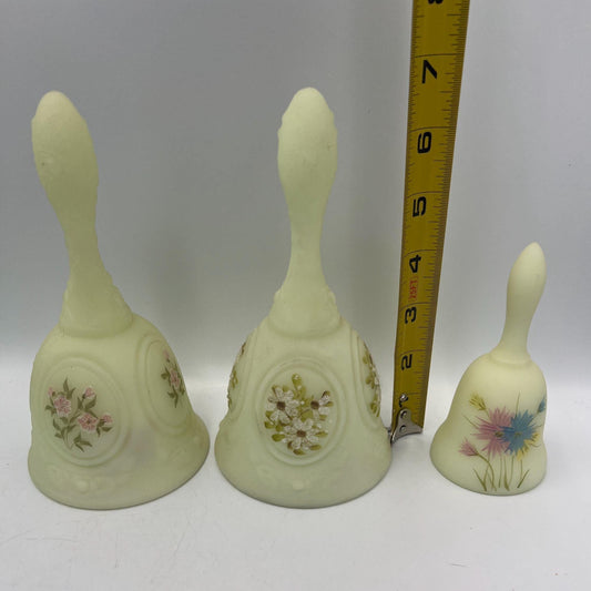 Vintage Fenton Hand-Painted Custard Glass Bell