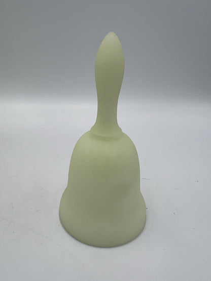 Fenton Uranium Custard Satin Glass Bell, signed, Your choice