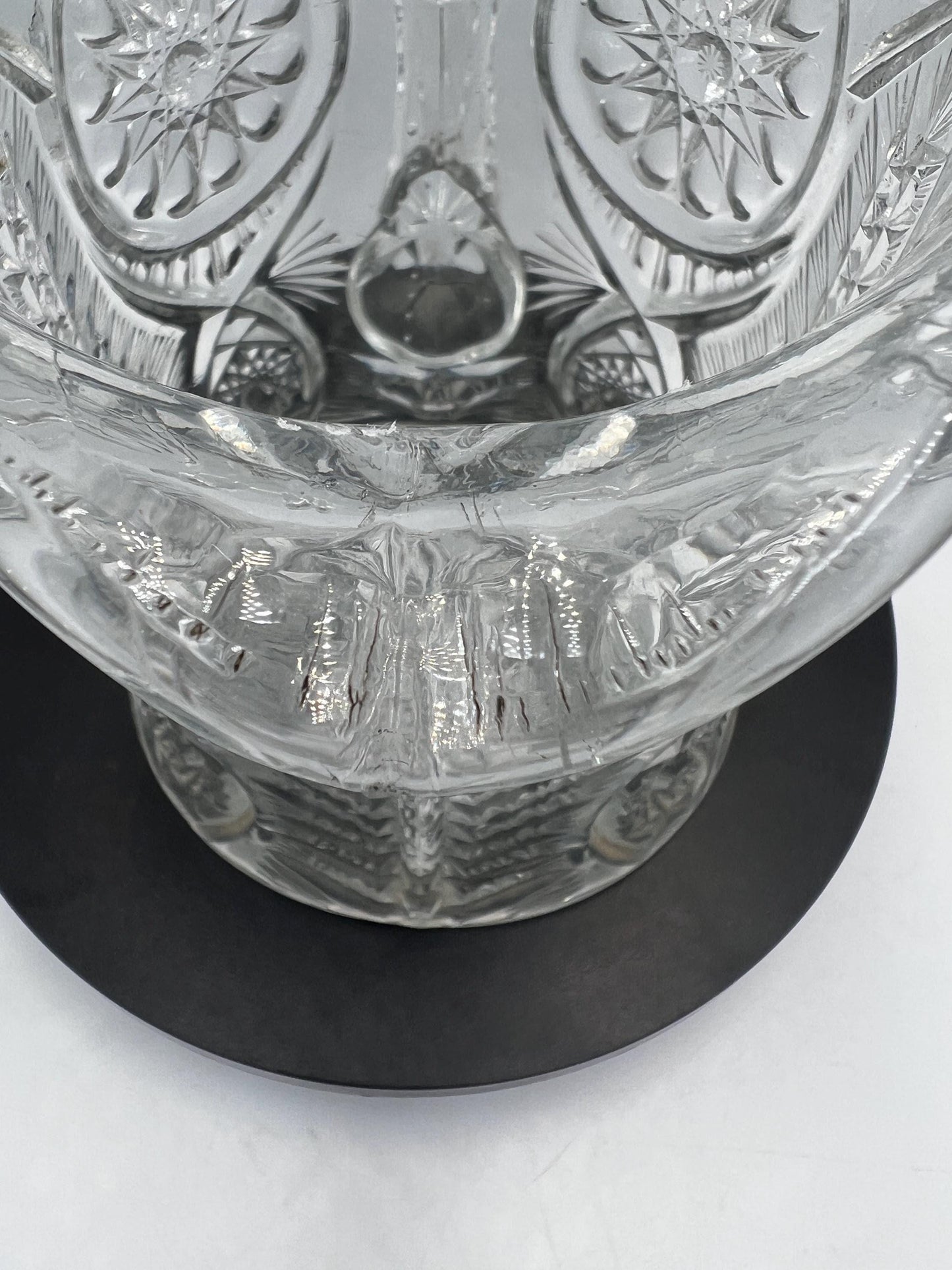 EAPG Riverside Glass Sawtooth Pitcher Inverted Feather Design