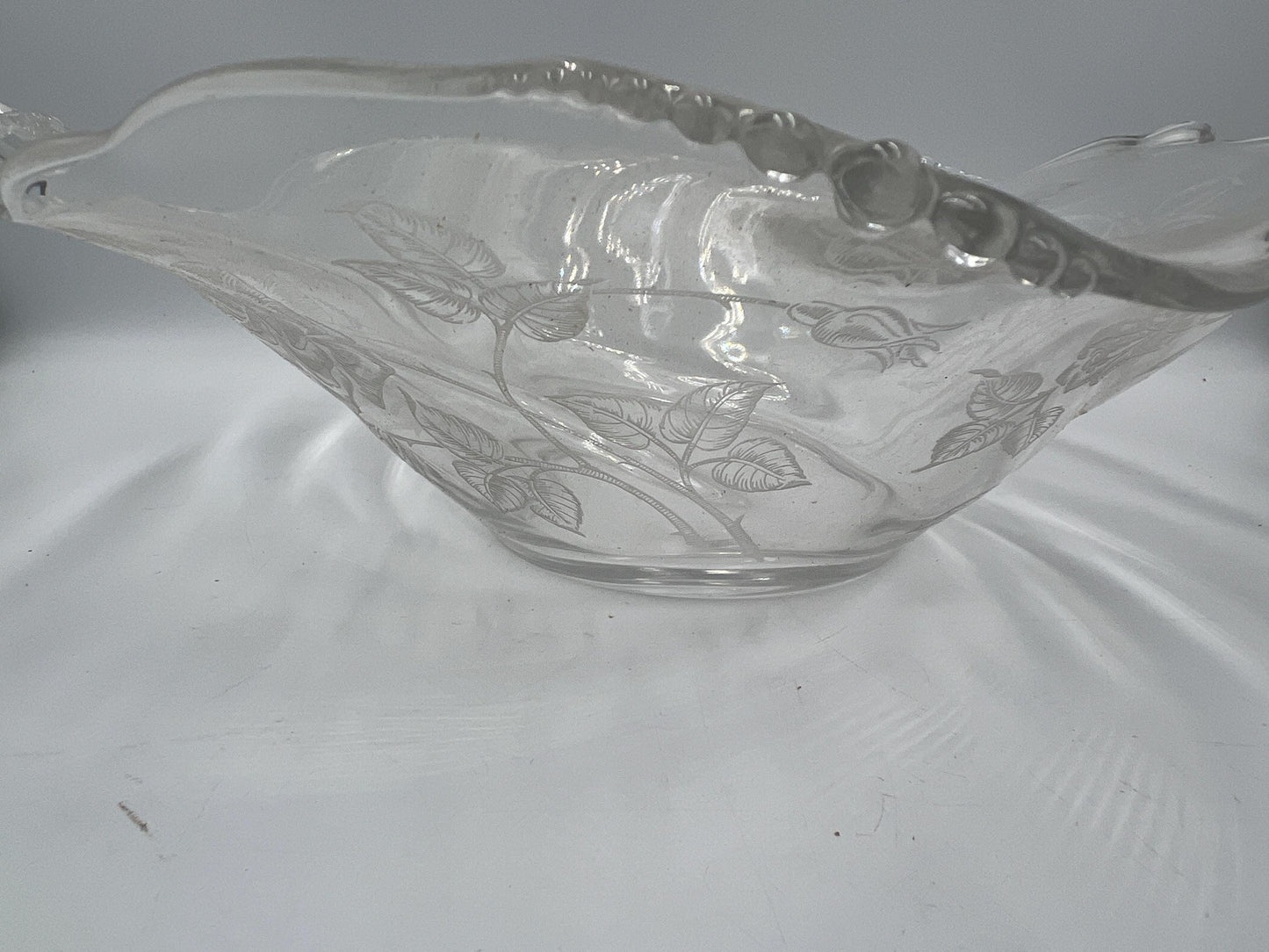 Heisey Waverly Rose Pattern #1515 Mid Century Modern Console Bowl