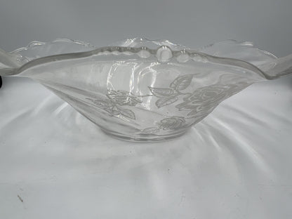 Heisey Waverly Rose Pattern #1515 Mid Century Modern Console Bowl