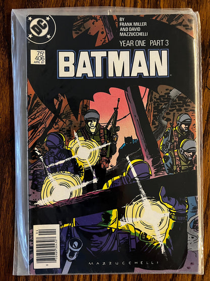 BATMAN: "YEAR ONE" Complete Set (404, 405, 406, 407) + Lead-in #403! - Frank Miller - High Grade!