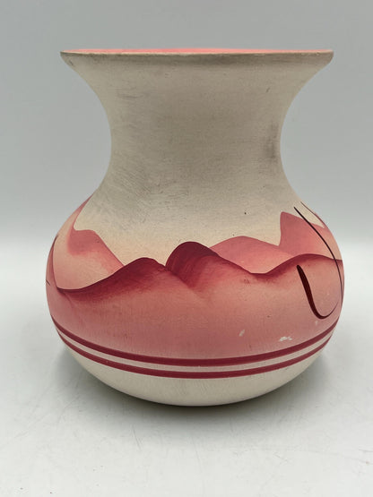 Navajo pottery Vase, Beautiful pastel coloring, Signed