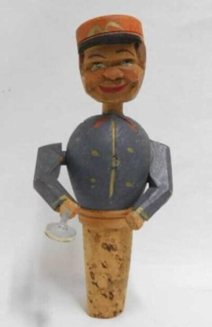 Wooden Wine Stopper: Italian Handcrafted Design (Vintage, 5")
