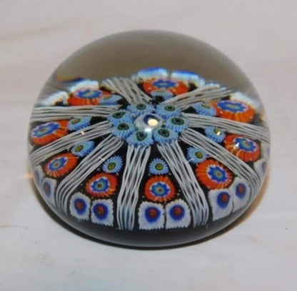 Vintage Glass Millefiori and Unique Large Swirl Paperweights: Handcrafted Collectible Art. Your choice