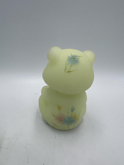 Fenton Custard Glass Animals - Bear - Swan - Butterfly Ring Holder - Glow in Dark