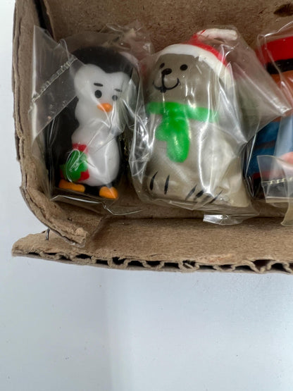 Lot Of 8 Vintage Current Christmas Mini Candles Tree Santa Snowman