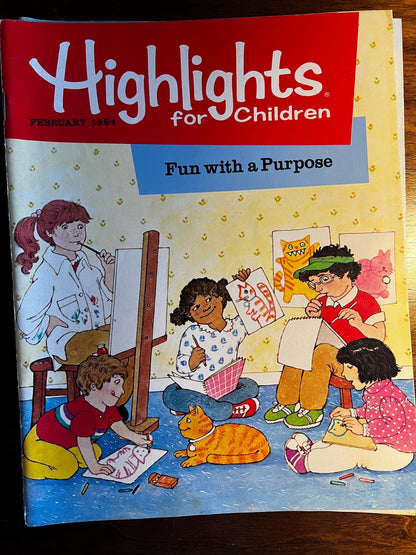 Vintage 1984 Highlights for Children Magazine Lot | 7 Issues | January February March April May Sept November