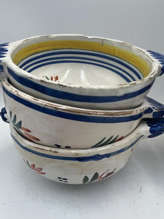 Quimper Faience Set 27 pcs plus Misc items - Bowls - Containers - Plates - Creamer - Sugar