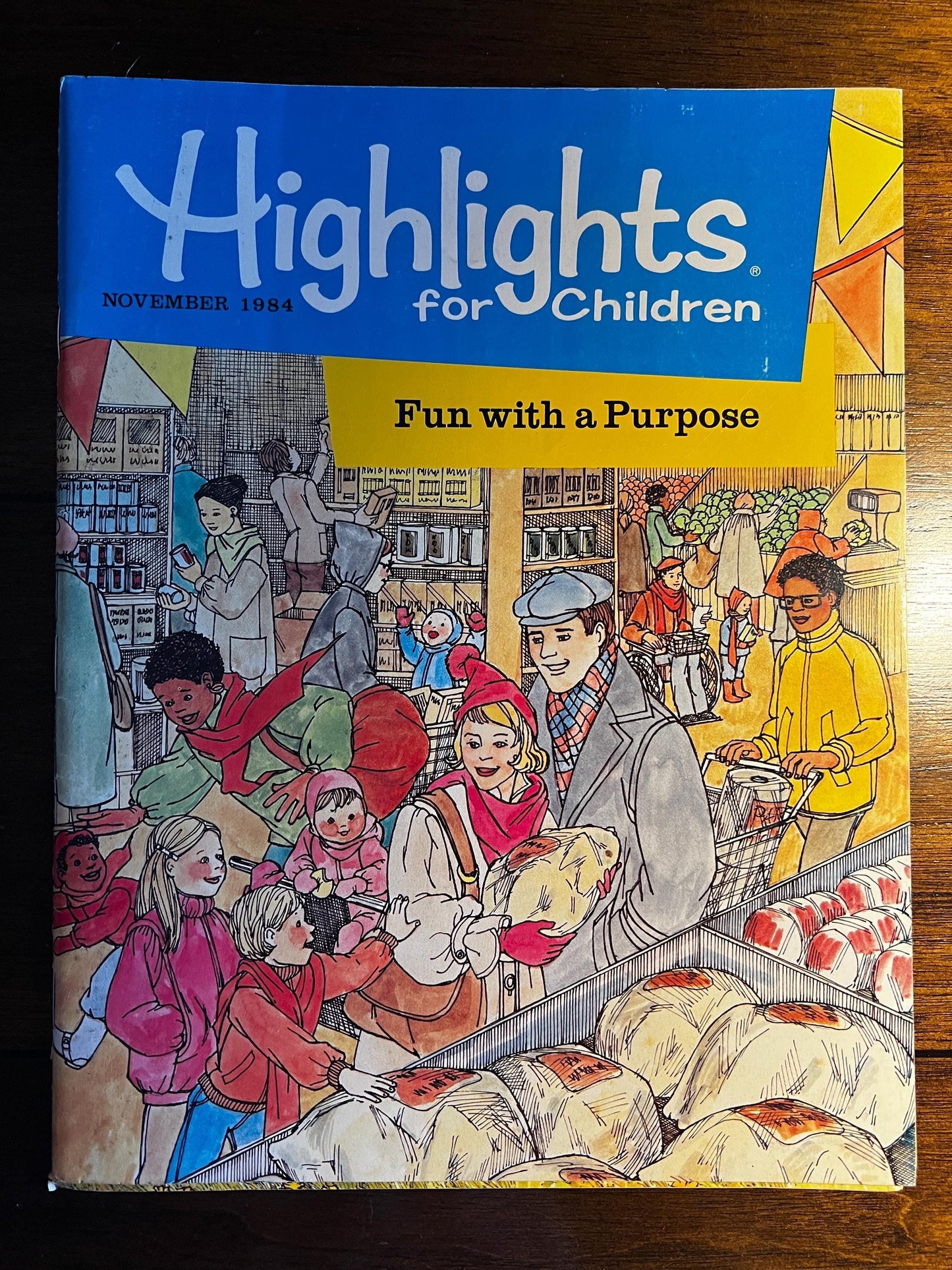 Vintage 1984 Highlights for Children Magazine Lot | 7 Issues | January February March April May Sept November