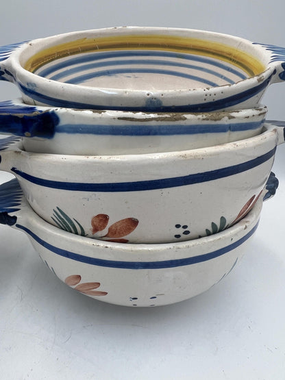 Quimper Faience Set 27 pcs plus Misc items - Bowls - Containers - Plates - Creamer - Sugar