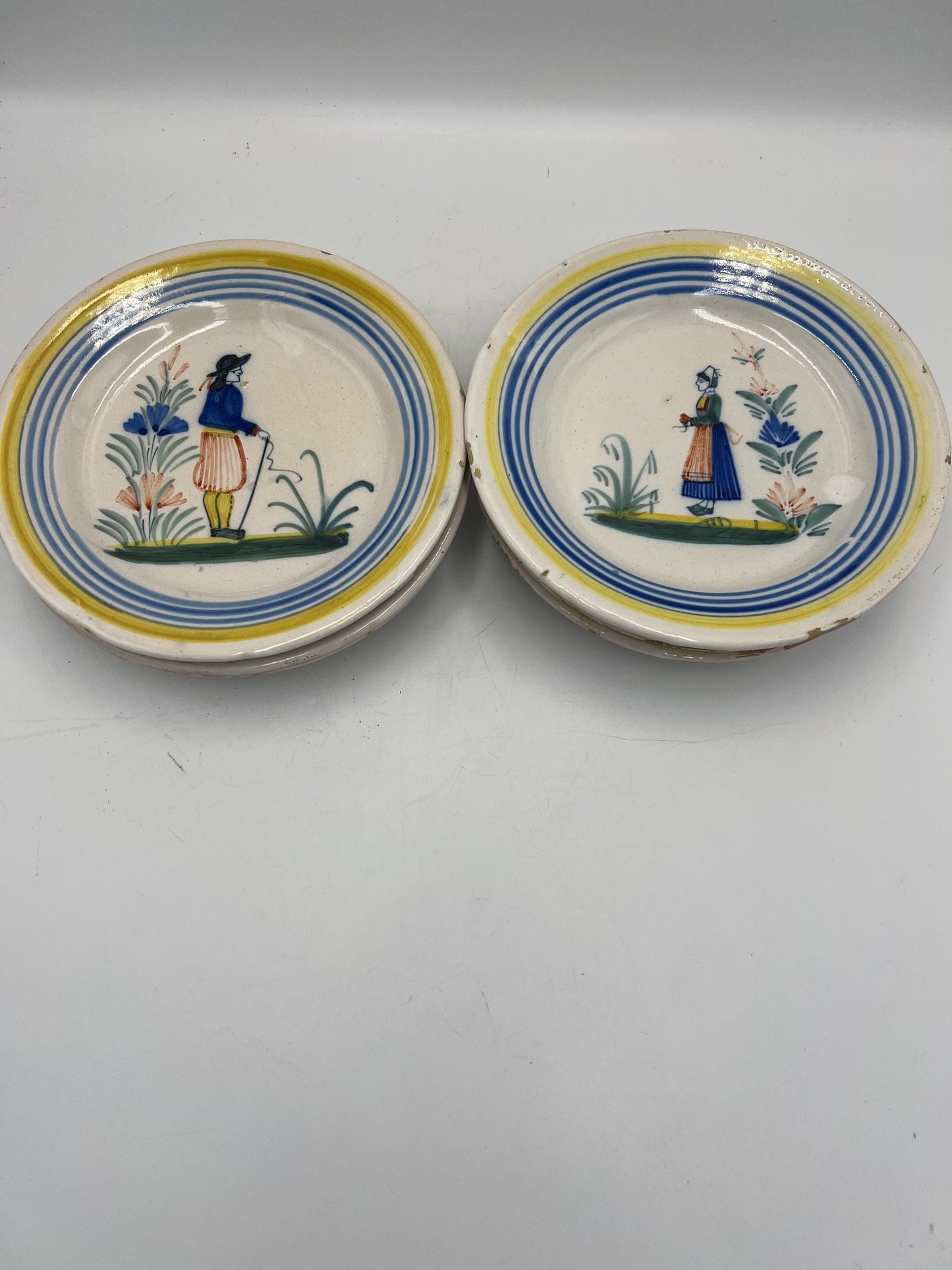 Quimper Faience Set 27 pcs plus Misc items - Bowls - Containers - Plates - Creamer - Sugar