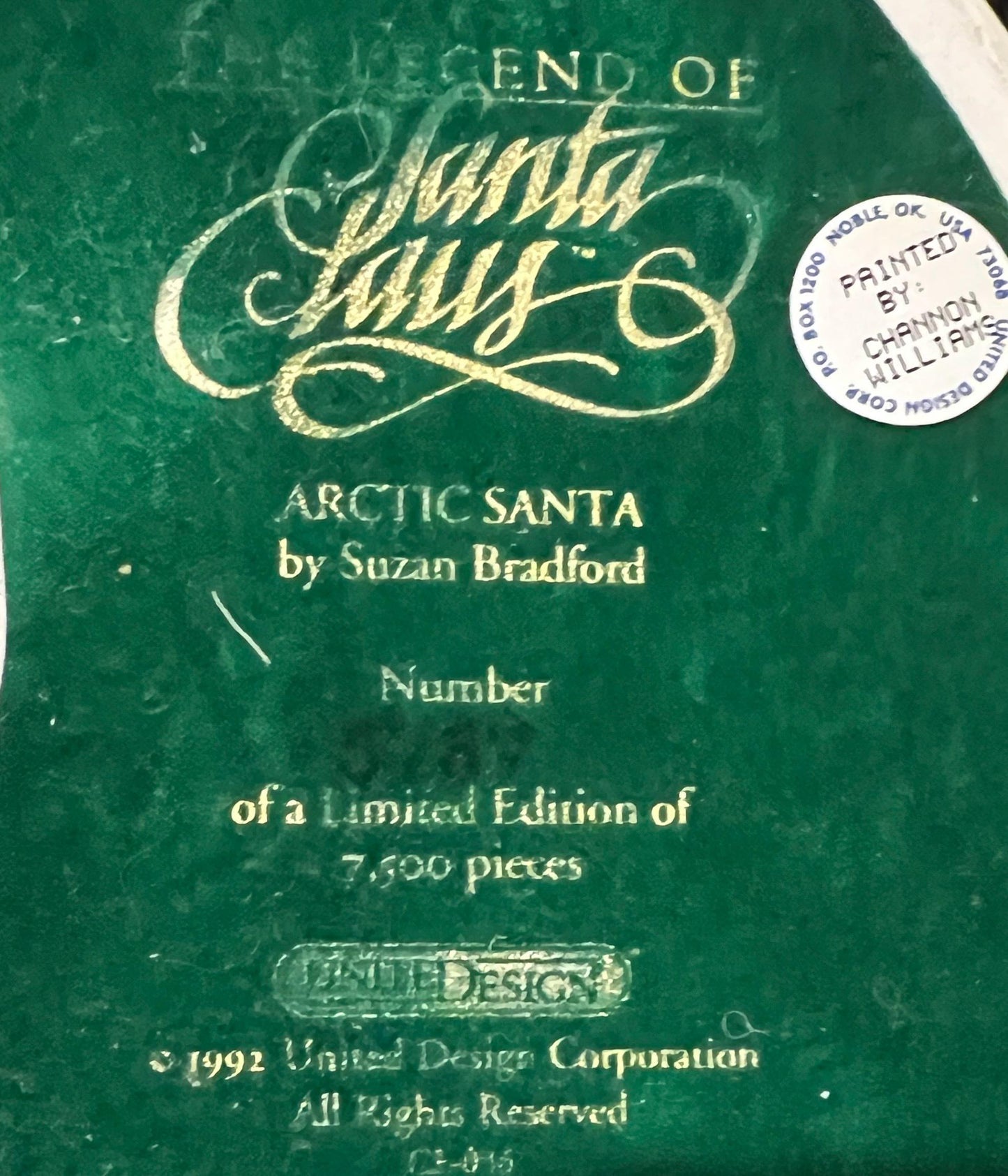 Legend of Santa Claus, Arctic Santa, by United Design, 1992, Numbered from edition of 7500