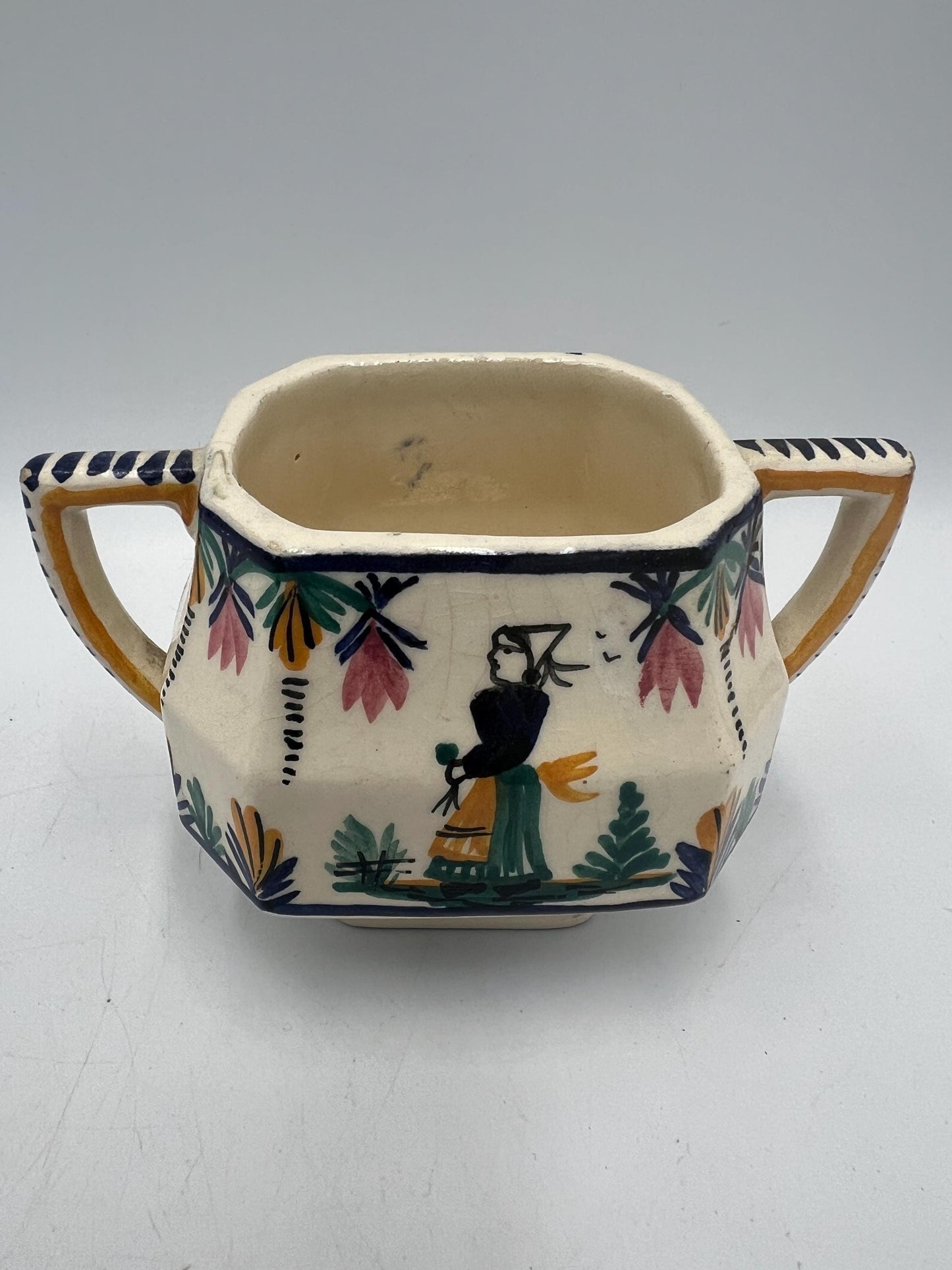 Quimper Faience Set 27 pcs plus Misc items - Bowls - Containers - Plates - Creamer - Sugar