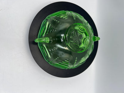 Antique Jefferson Glass Abalone Green Bowl c1903 - Hard to Find - Elegance