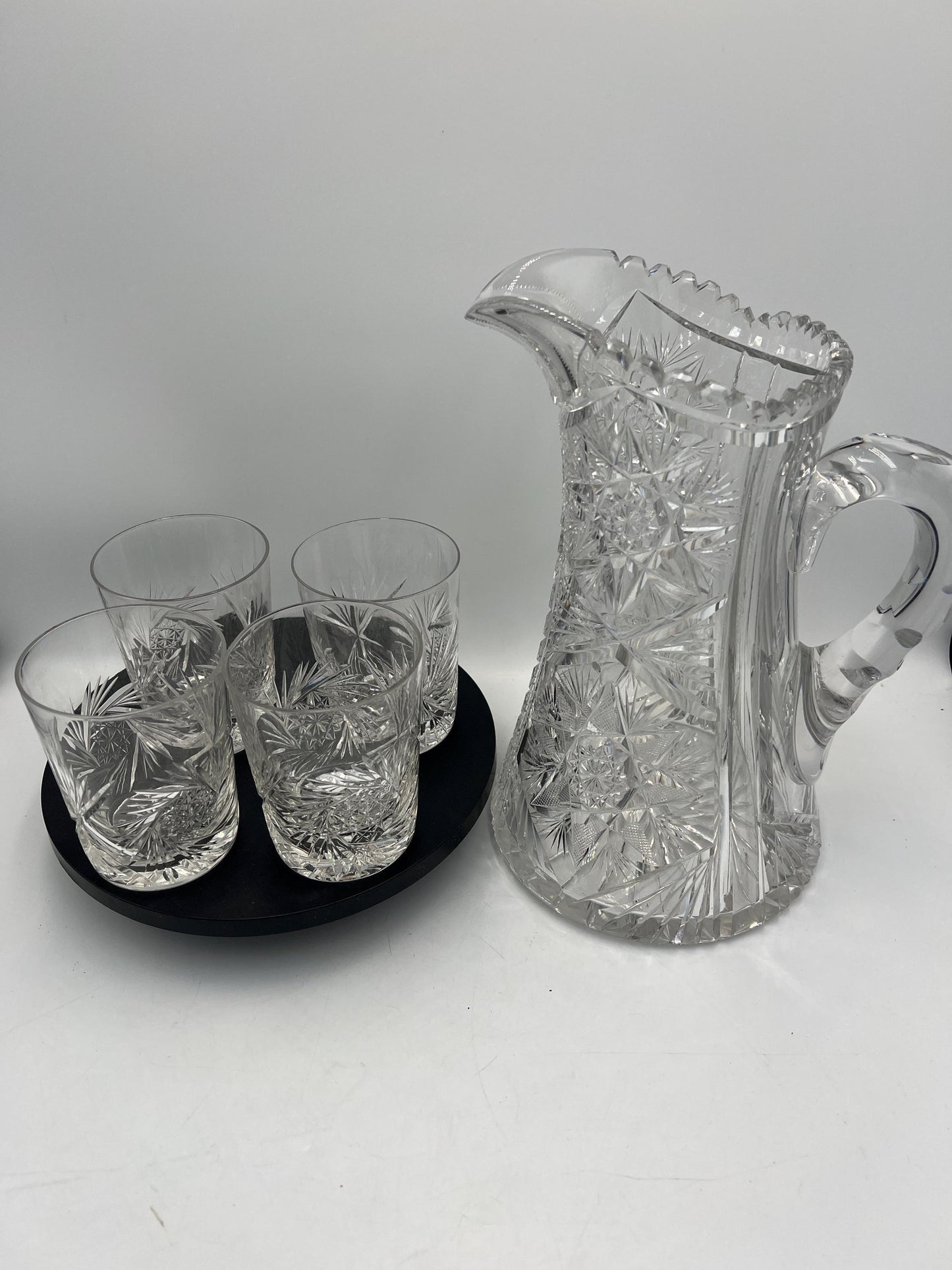 Antique American Brilliant Period (ABP) Cut Glass Pitcher
