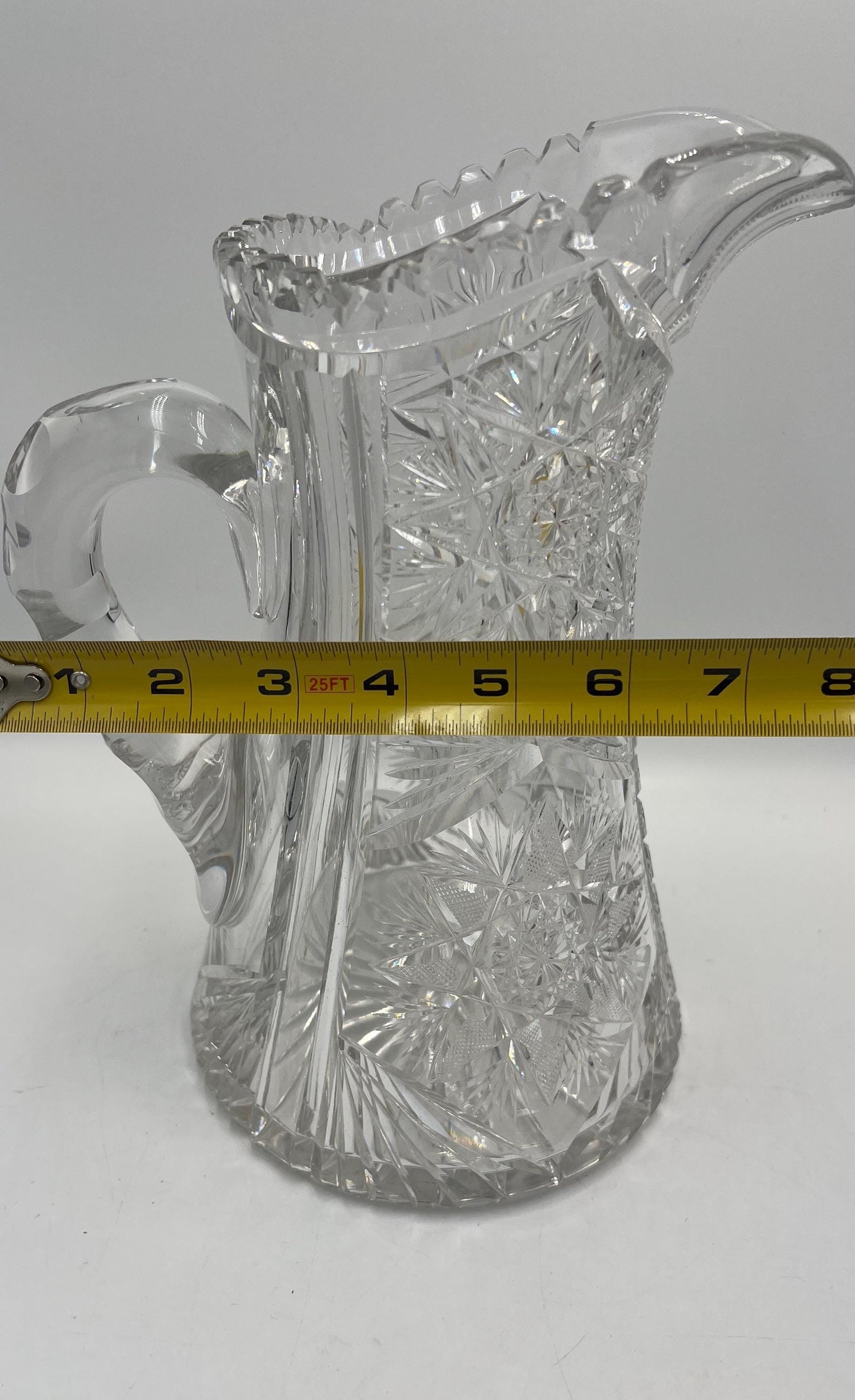 Antique American Brilliant Period (ABP) Cut Glass Pitcher