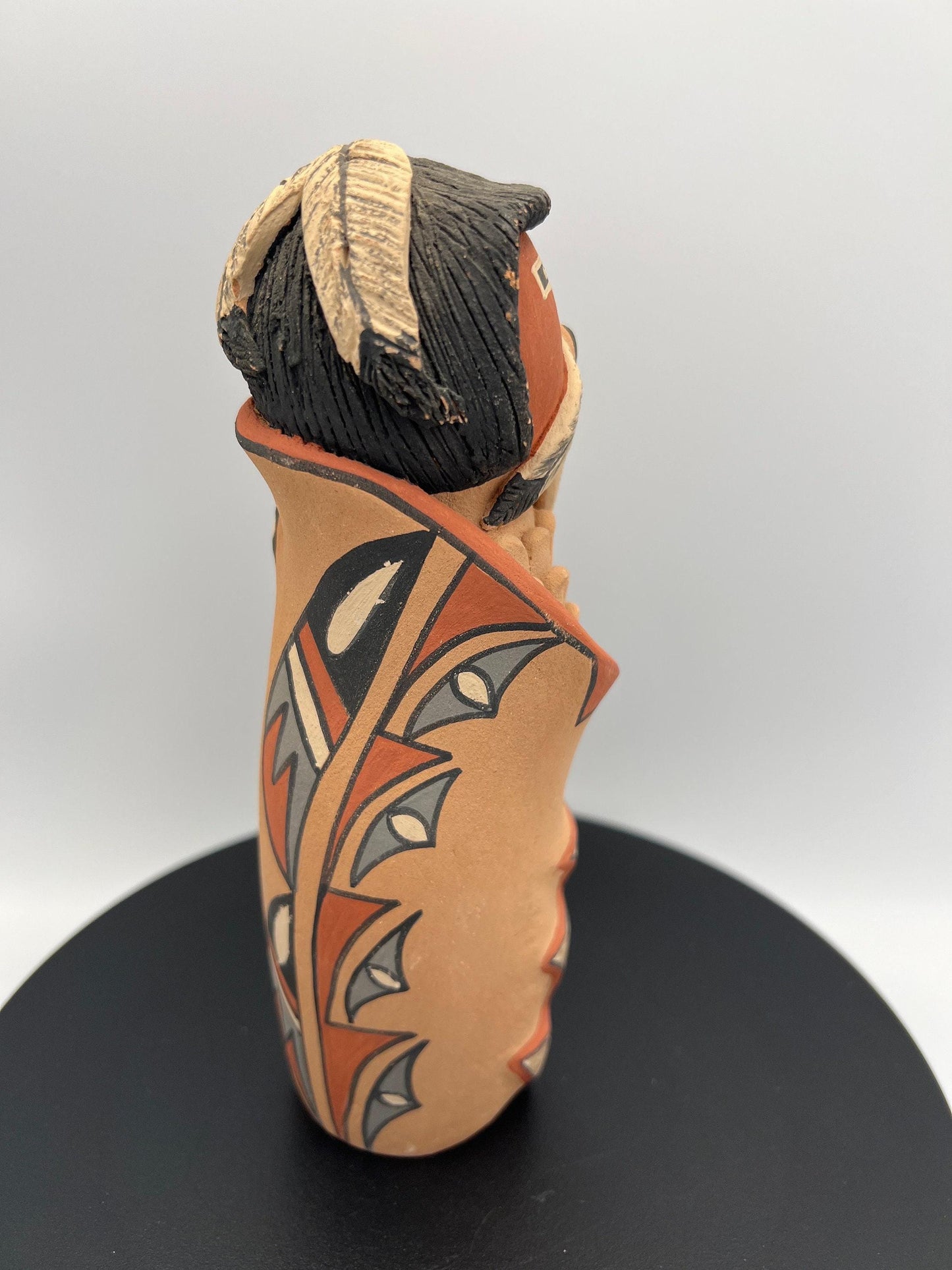 Hand-Painted Jemez Figurines: Corn Maiden & Children - Signed Pottery