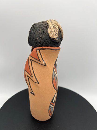 Hand-Painted Jemez Figurines: Corn Maiden & Children - Signed Pottery