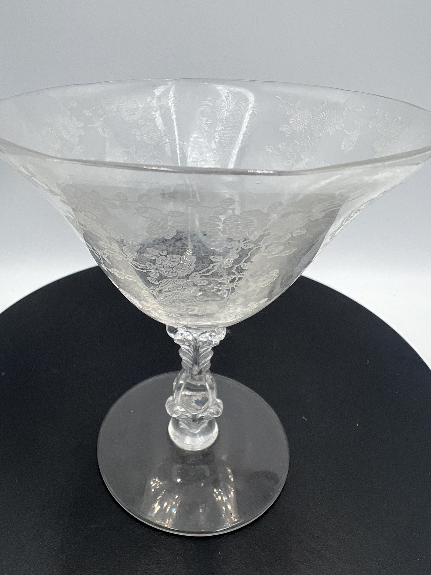 Cambridge Rose Point Glasses and Plate Set Serving Set, 20 pcs