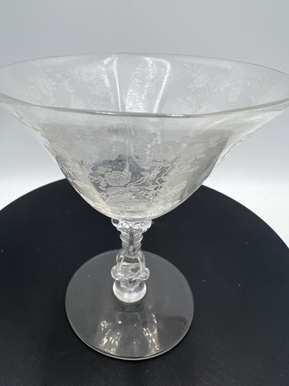 Cambridge Rose Point Glasses and Plate Set Serving Set, 20 pcs