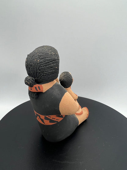 Hand-Painted Jemez Figurines: Corn Maiden & Children - Signed Pottery