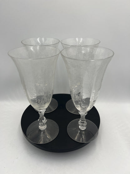 Cambridge Rose Point Glasses and Plate Set Serving Set, 20 pcs