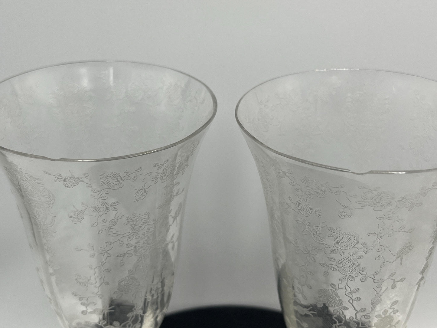 Cambridge Rose Point Glasses and Plate Set Serving Set, 20 pcs