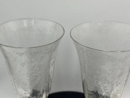 Cambridge Rose Point Glasses and Plate Set Serving Set, 20 pcs