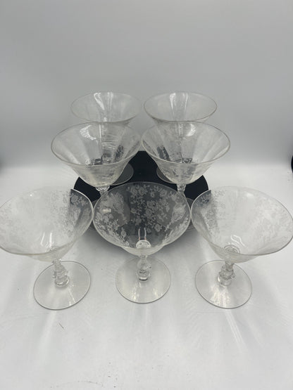 Cambridge Rose Point Glasses and Plate Set Serving Set, 20 pcs