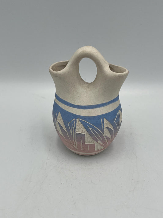 Ute Mountain Wedding Vase: Signed Padilla Pottery, Pastel Colors