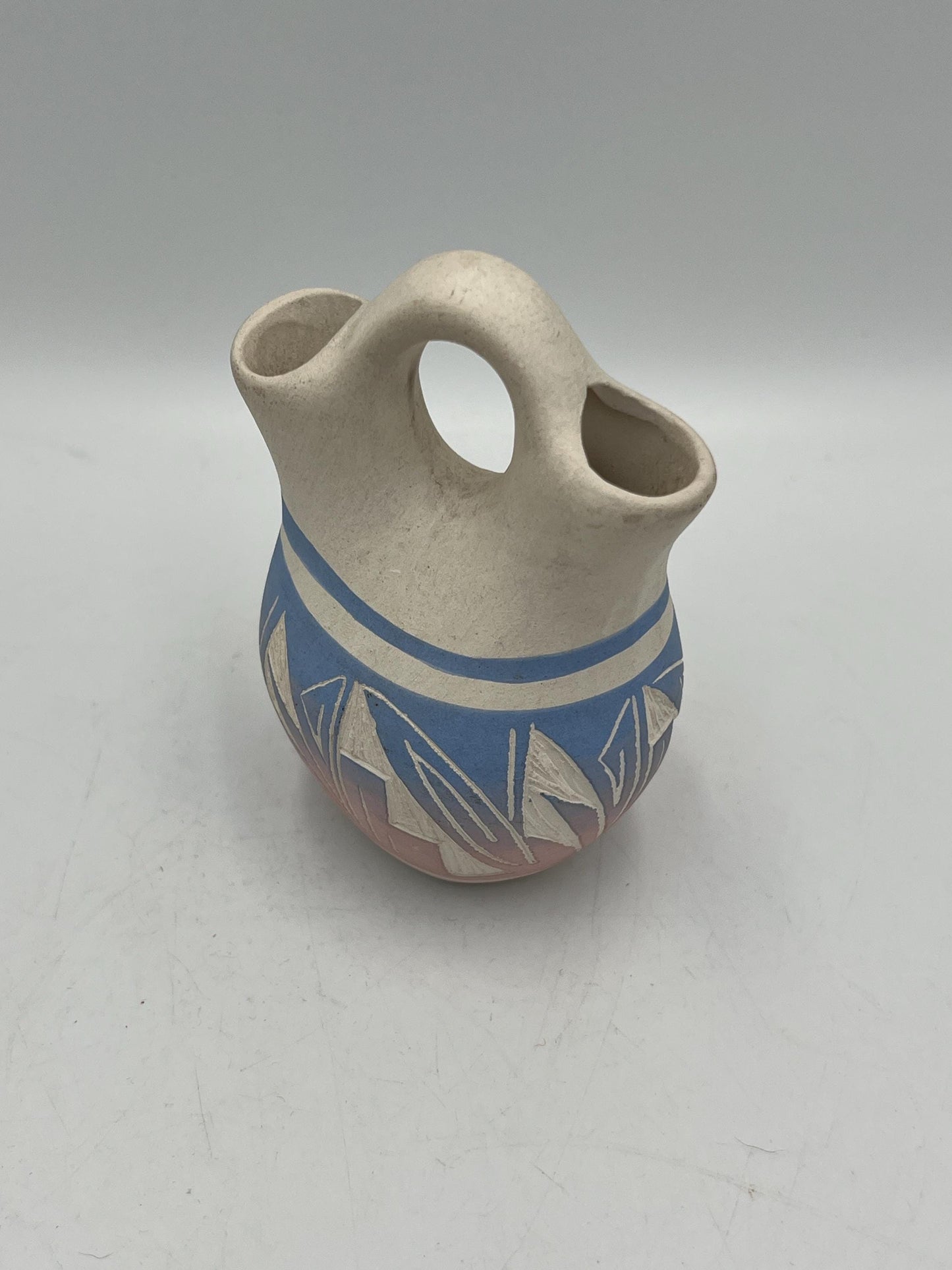Ute Mountain Wedding Vase: Signed Padilla Pottery, Pastel Colors