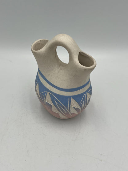 Ute Mountain Wedding Vase: Signed Padilla Pottery, Pastel Colors