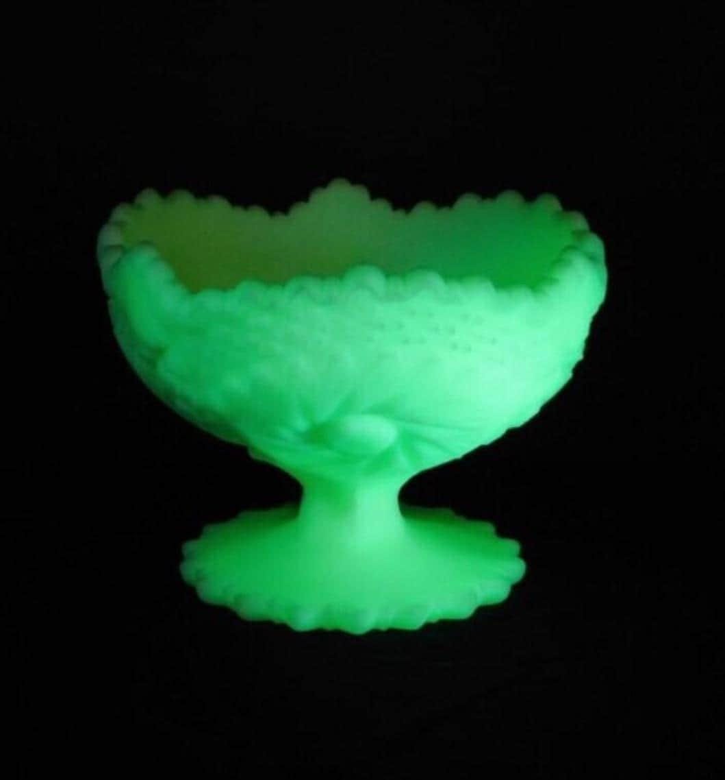 Fenton Custard Glass Compotes - Bowls - Unique- GLOW