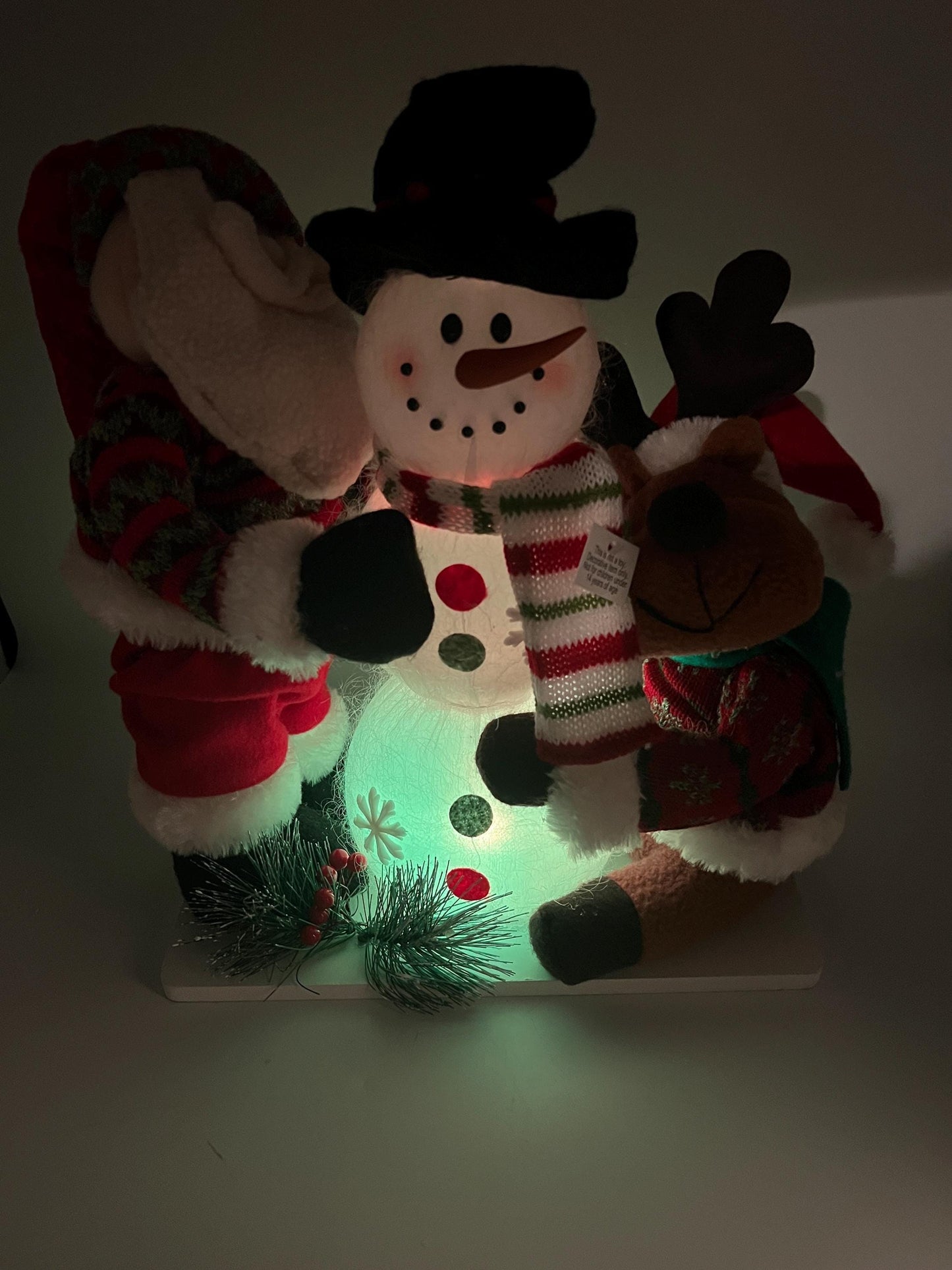Santa, Reindeer, and Snowman Trio
