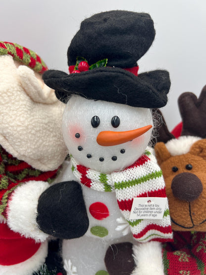 Santa, Reindeer, and Snowman Trio