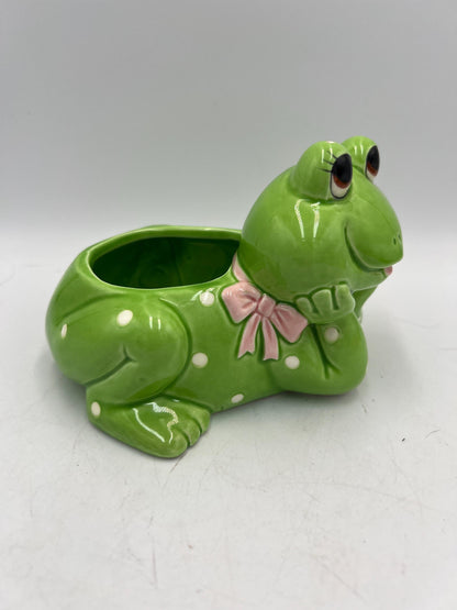 Ceramic Frog Signed Geo Z Lefton 1985