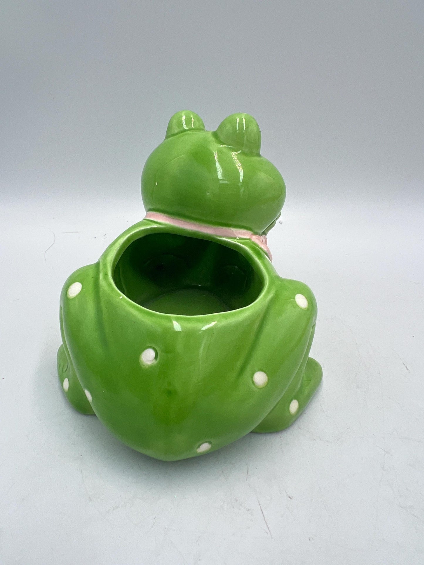 Ceramic Frog Signed Geo Z Lefton 1985