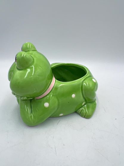 Ceramic Frog Signed Geo Z Lefton 1985