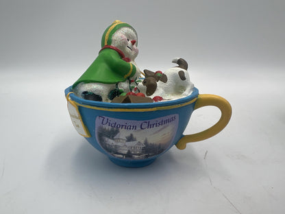Thomas Kinkade Ornaments "Sweet Teas" Sets Snowmen in Teacups