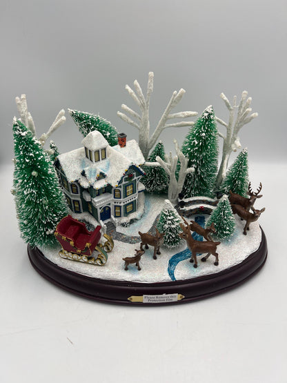 Thomas Kinkade Illuminated Musical Table Topper A Winter