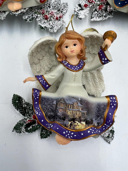 Winter Bleasing Angels Thomas Kinkade Set of 3