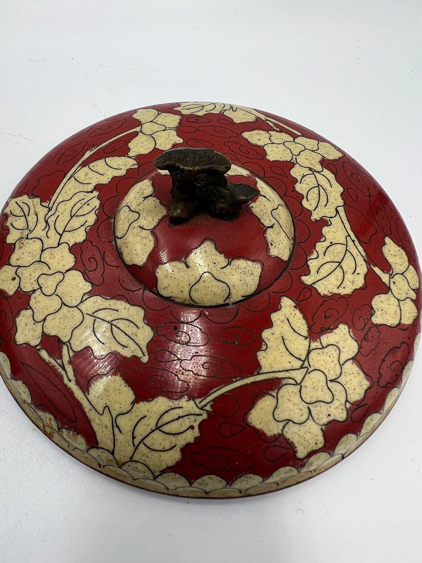 Foo Dog Jewelry Box - Small Ceramic Trinket Holder