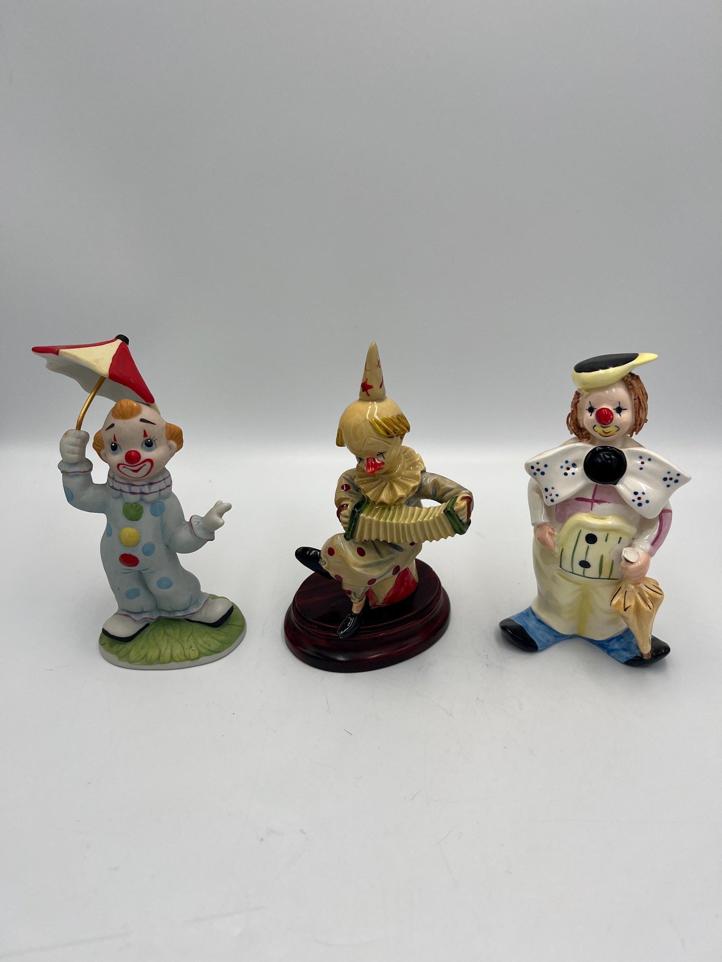 Vintage Clown Figurine Collection – Lefton, Enesco, Annette Little (1977) and More | Porcelain & Ceramic Circus Clowns | Sold Individually
