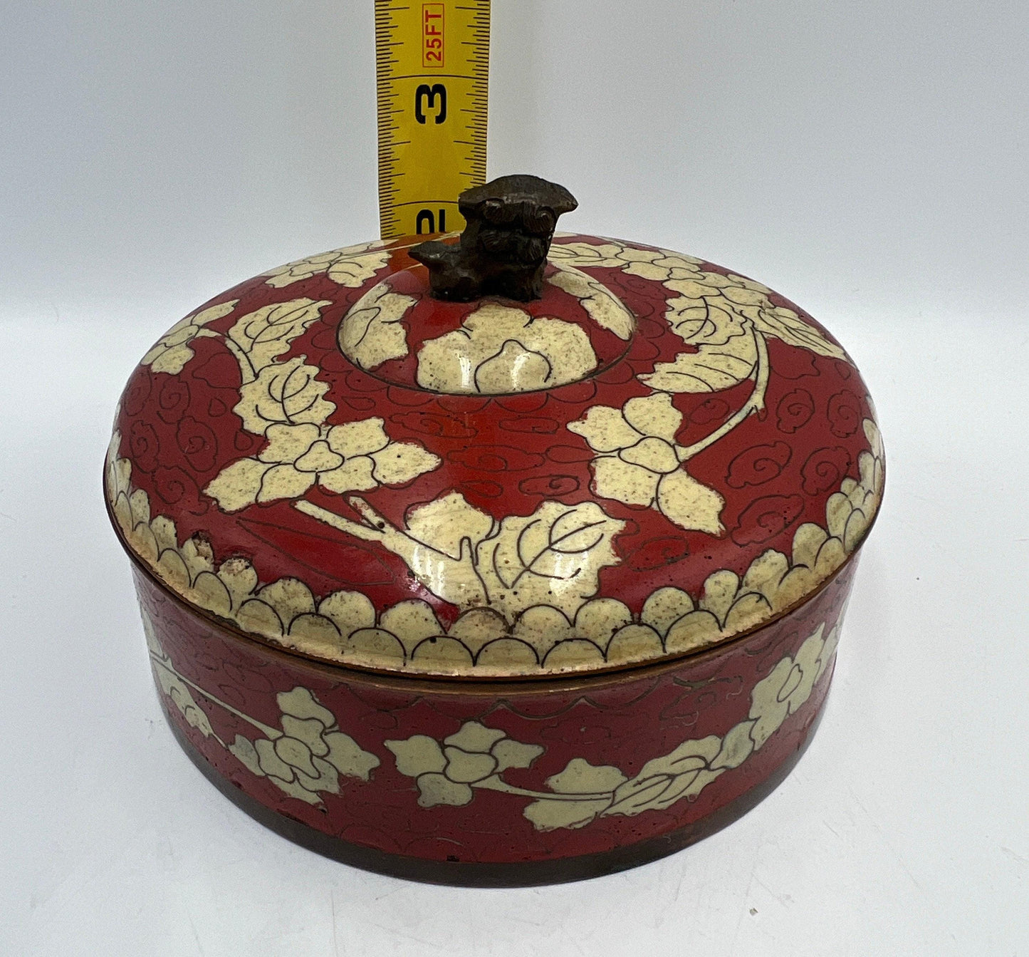 Foo Dog Jewelry Box - Small Ceramic Trinket Holder