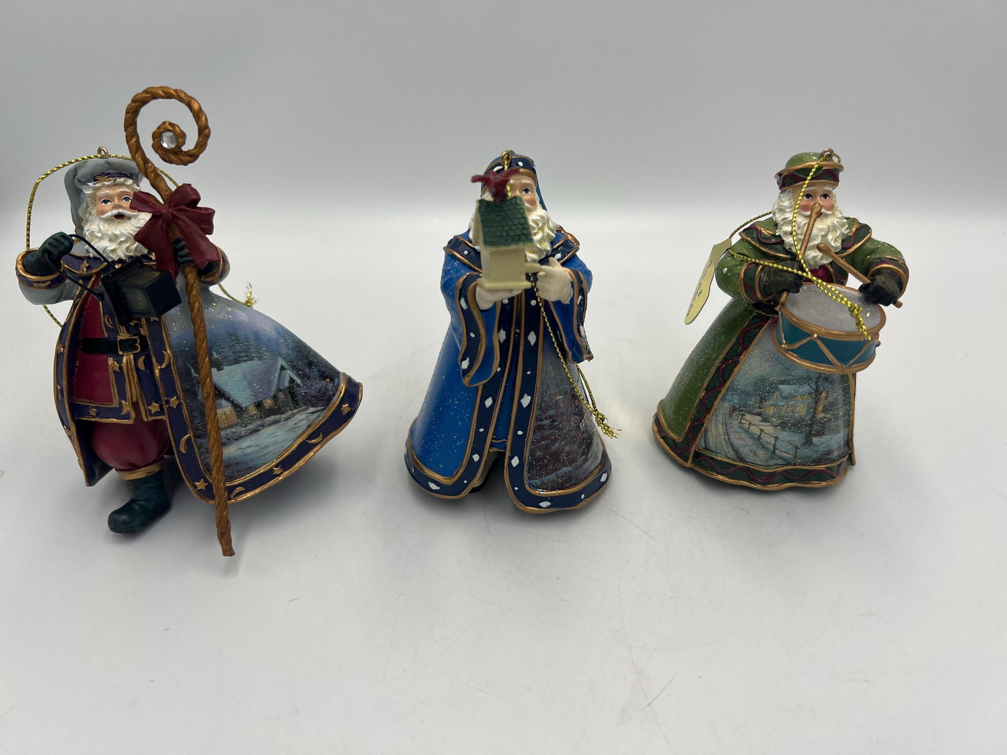 Thomas Kinkade Santa Ornaments, Collections 11, 15, 35, 37